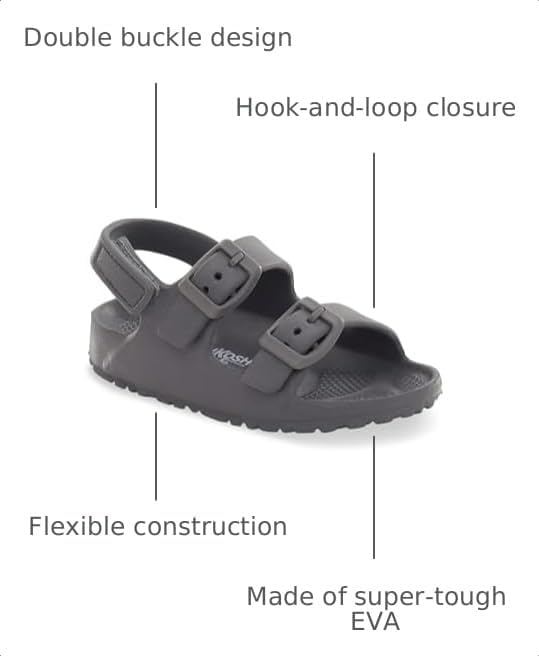 OSHKOSH B'GOSH unisex-child Rivar Grey