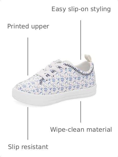 OshKosh B'Gosh Toddler and Little Girls Lola Casual Shoe White/Blue